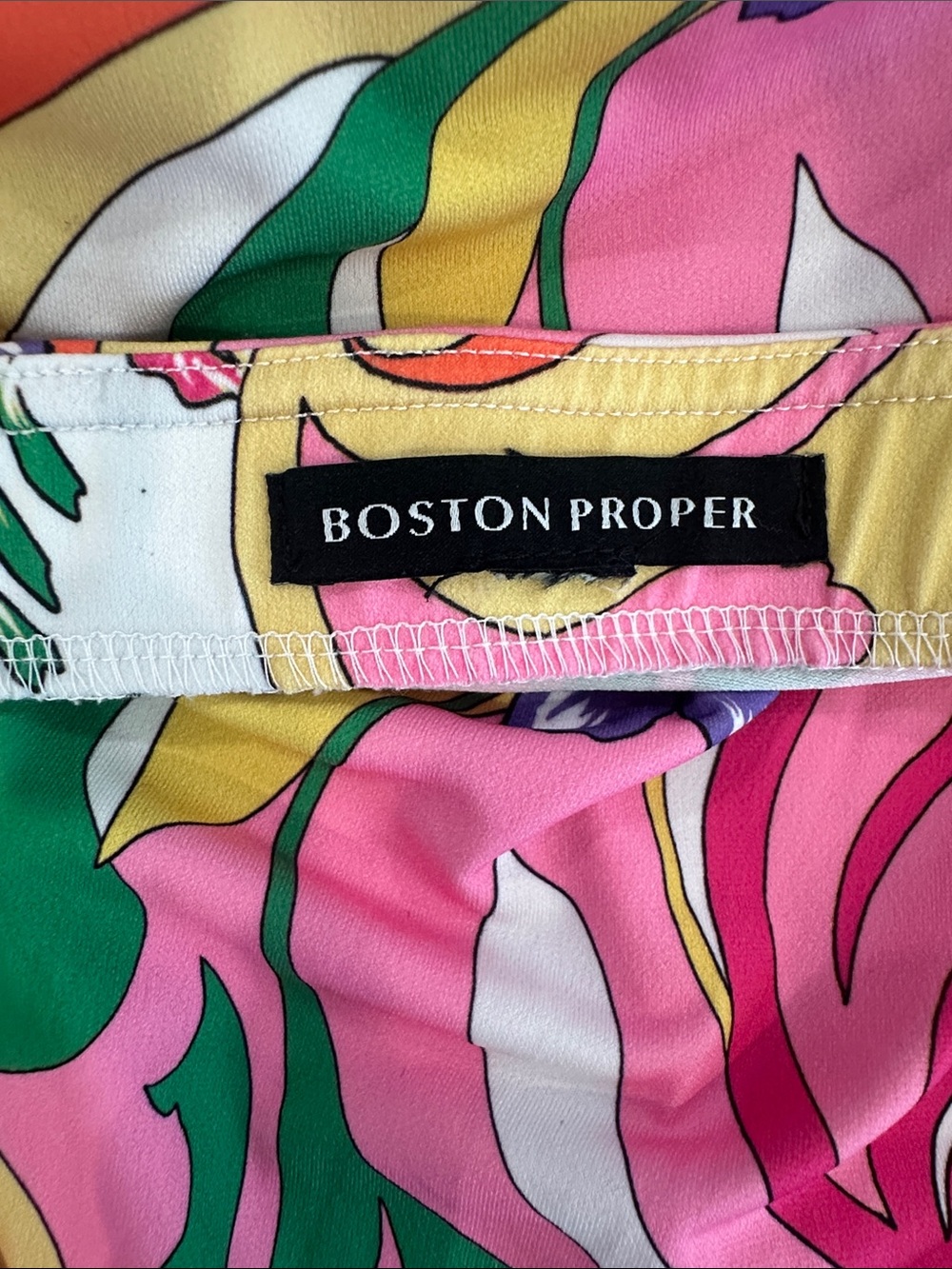 Boston Proper Pink Paris Paisley Fringe Wrap Skirt - Size XS - Picture 6 of 6